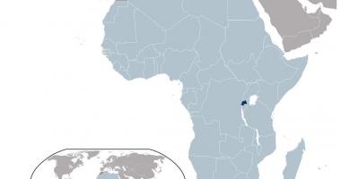 Dünya haritası üzerinde Rwanda location 