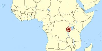 Ruanda Afrika haritası 