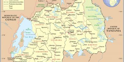 Ruanda idari harita 