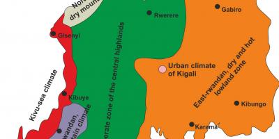 Ruanda haritası iklim